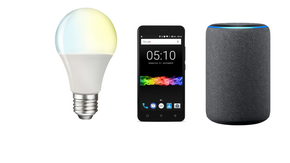 Einfach smarte LED-Birne eindrehen und per App und Sprachassistent bedienen.